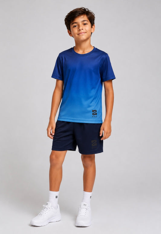 Ocean Fade Performance Tee – Blue Gradient